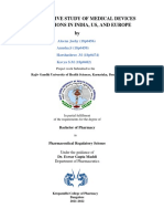 Comparative Study of Medical Devices Regulations in India, Us, and Europe by