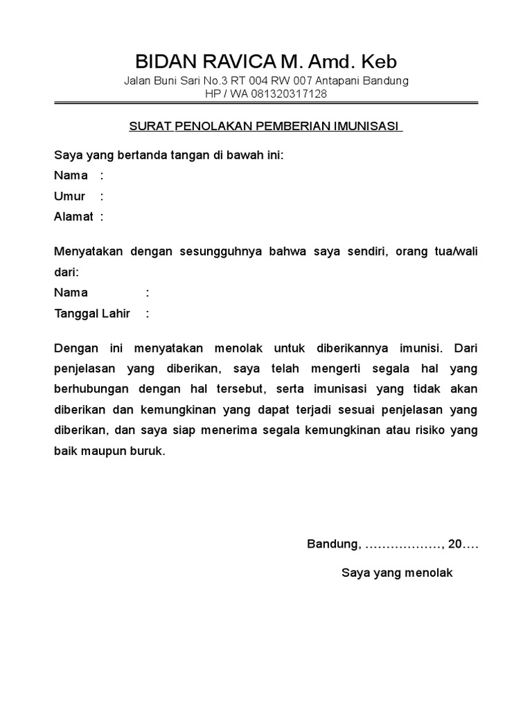 SURAT PENOLAKAN PDF