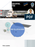 Meta Analisis Dan Penulisan Artikel