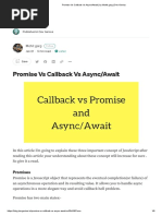 Promise Vs Callback Vs Async - Await - by Mohit Garg - Dev Genius