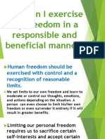 How Can I Exercise My Freedom in A Responsible and Beneficial Manner