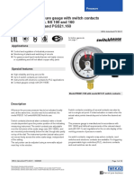 DATA SHEET Bourdon Tube Pressure Gauge With Switch Contacts