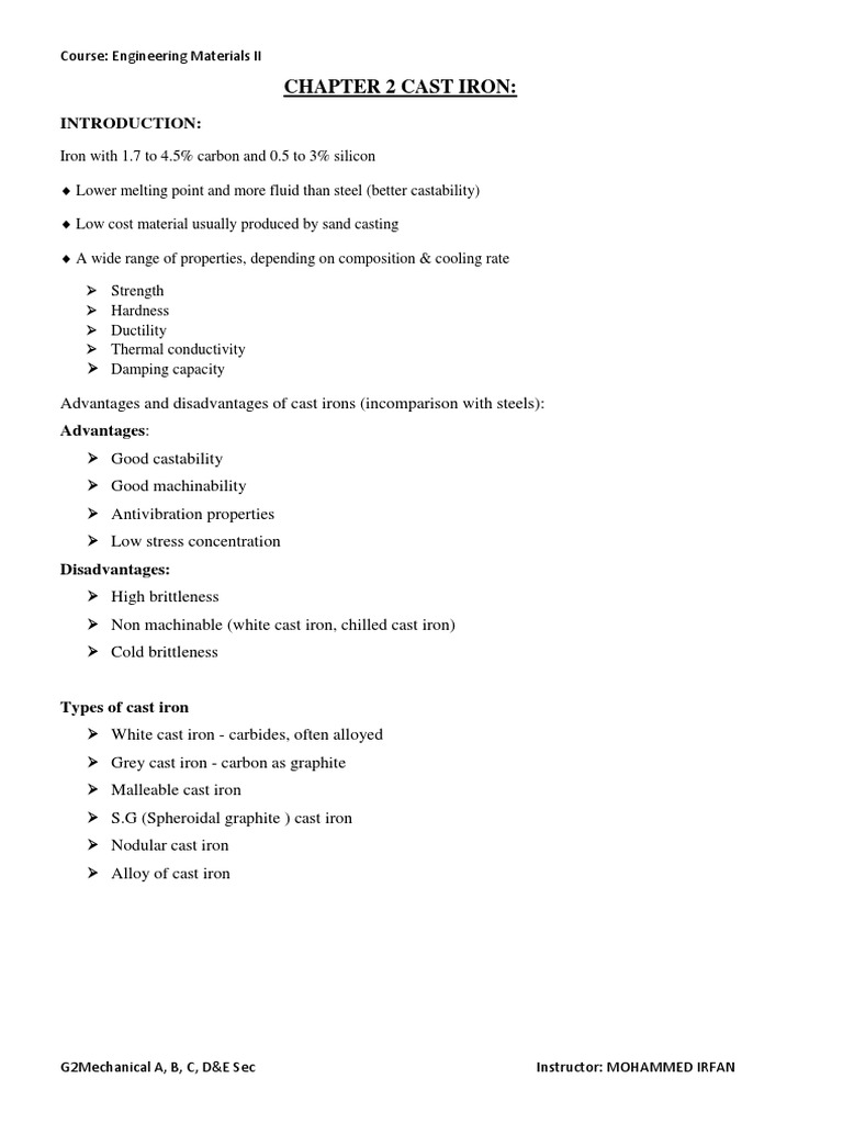 Chapter 2 Cast Iron PDF Cast Iron Heat Treating