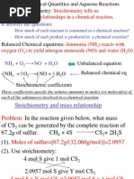 Stoichiometry Tells Us Quantitative Mass Relationships in A Chemical Reaction