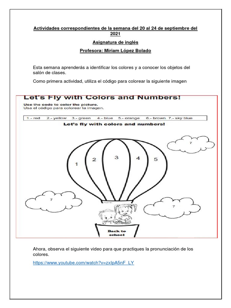Colors And School Objects Pdf