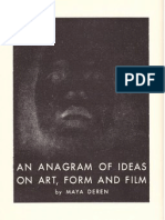 An Anagram of Ideas On Art, Form and Film by Maya Deren