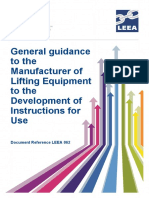 LEEA-062 Series Guidance To The Manufacturer of Lifting Equipment To The Development of Instructions For Use - V1 April 2015