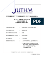 Bfc21303-Engineering - Geology Sem 2 Sessi 2021 2022