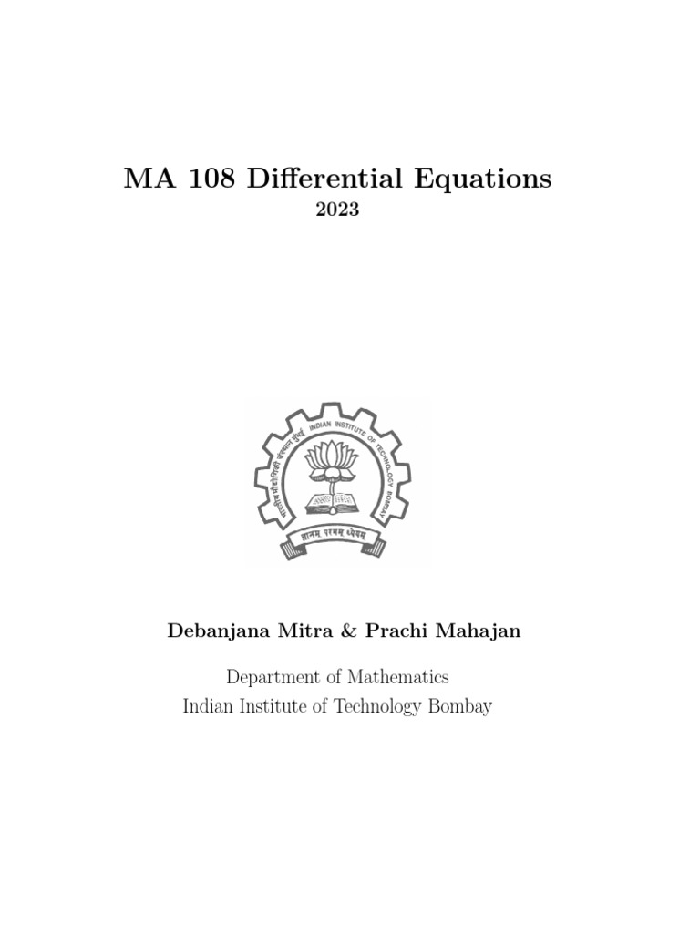 Course Policy MA108!22!23 | PDF | Ordinary Differential Equation ...