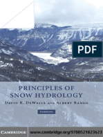 Principles of Snow Hydrology - D Dewalle, A Rango (Cambridge, 2008) WW