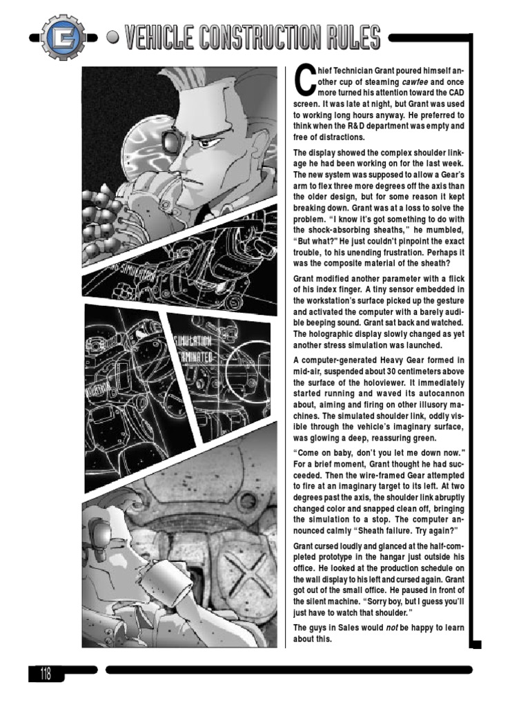 Heavy Gear - Vehicle Construction Rules | PDF | Tanks | Vehicles