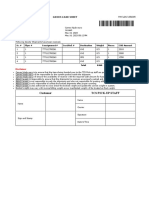 Customer Tcs Pick-Up Staff: Goods Load Sheet