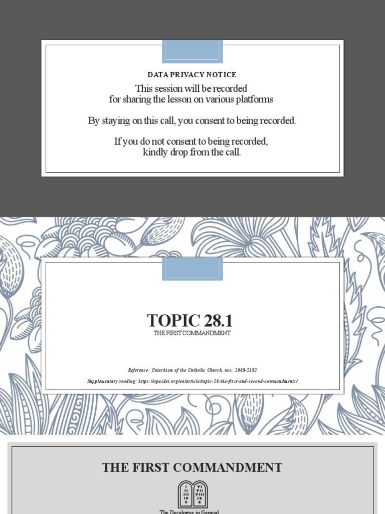 28.1 The First Commandment | PDF | Ten Commandments | Eternal Life ...