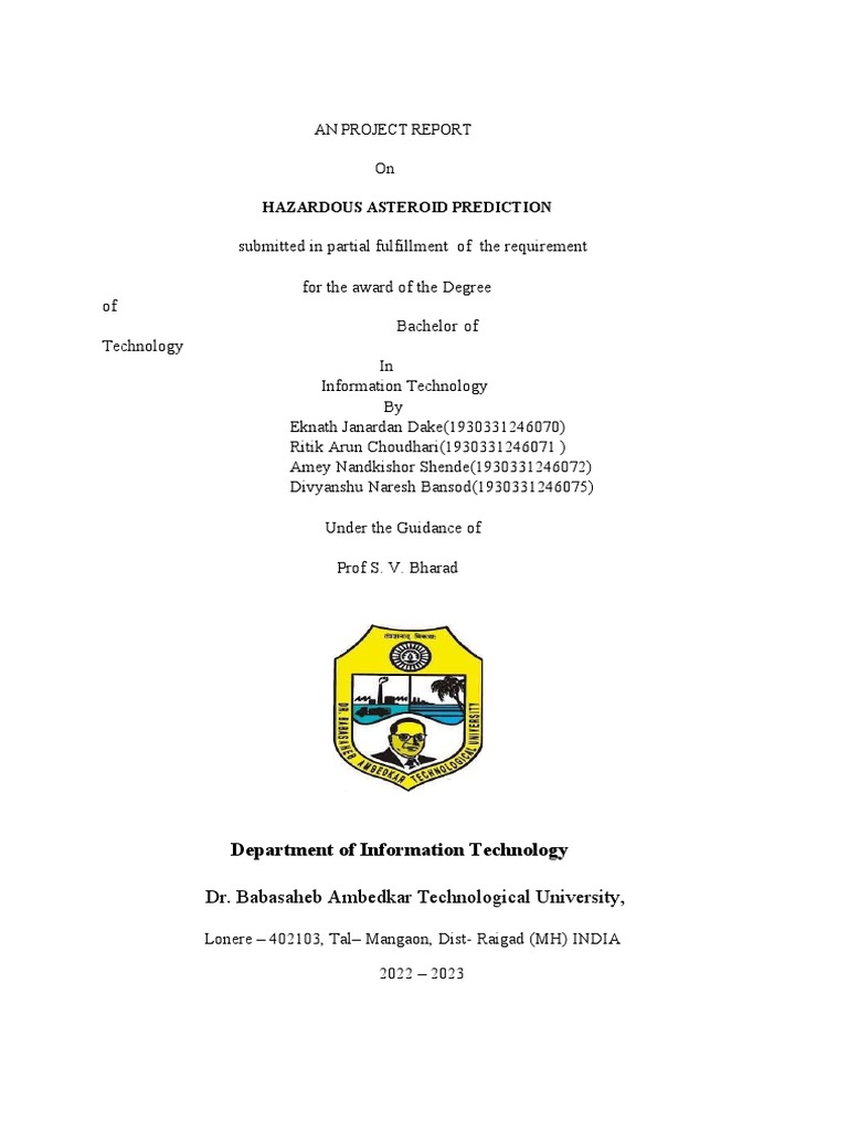 Hazardous Asteroid Prediction Techniques | PDF | Support Vector Machine ...