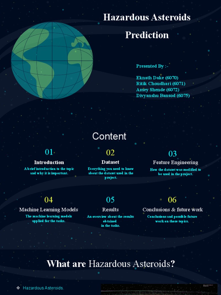 Hazardous Asteroids Prediction Analysis | PDF | Astronomy | Machine ...