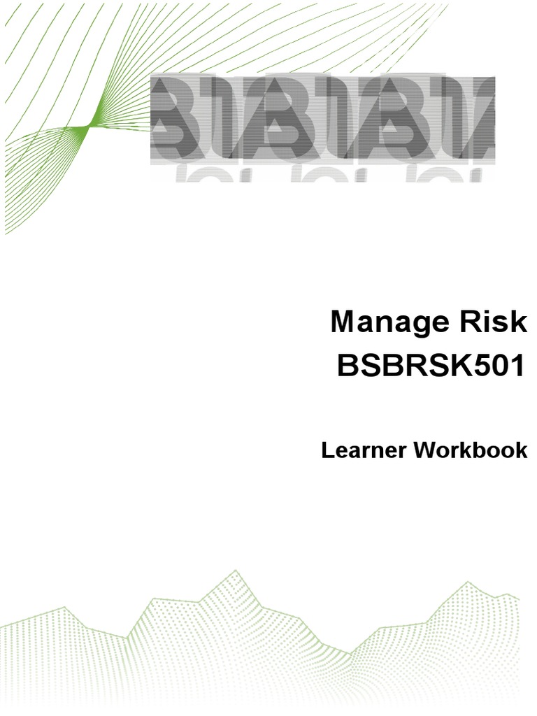 BSBRSK501 Risk Management Workbook | PDF | Risk Management | Risk