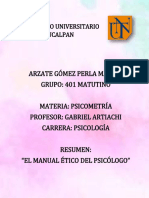 Manual Etico Del Psicologo Resumen