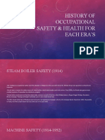 HISTORY OF OCCUPATIONAL SAFETY & HEALTH FOR EACH