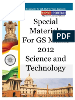 Special Materials For GS Mains 2012 Science and Technology