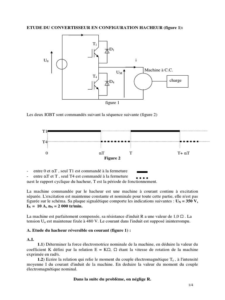 Conversion des vitesses en hacheur | PDF | Puissance (physique ...