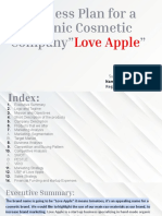 Business Plan For A Organic Cosmetic Company Love Apple