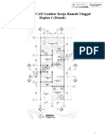 Ebook AutoCAD Gambar Kerja Rumah Tinggal Bagian 1 - Denah Ruang