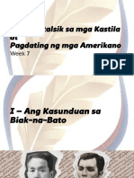 TOPIC 8 - Pagpapatalsik Sa Mga Espanyol at Pagdating NG Mga Amerikano (1898)