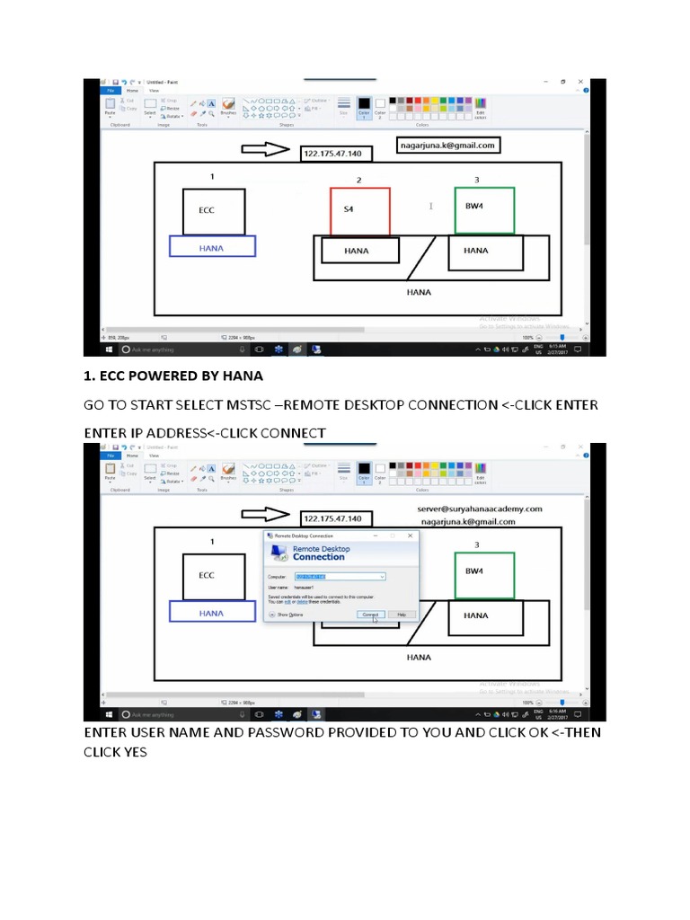 how-to-access-ecchana-s4hana-bwhana-pdf-login-password