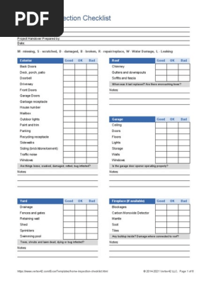 Home Inspection Checklist
