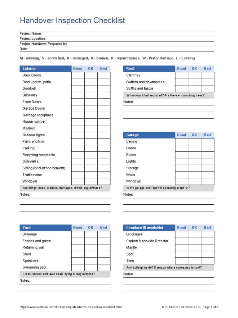 Home Inspection Checklist PDF Bathroom Bedroom