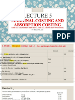 Rút Gọn New LECTURE 5 - Marginal Costing and Absorption Costing