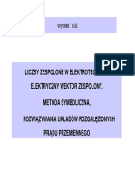 Liczby Zespolone W Elektrotechnice, Elektryczny Wektor Zespolony, Metoda Symboliczna