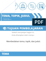 Tema, Topik, Judul