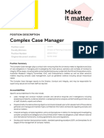 Position Description - Complex Case Manager - L9 - 10 March 2023