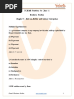 (NCERT Solutions For CBSE Class 11) Business Studies Chapter 3 Private, Public, and Global Enterprises