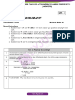 Cbse Class 11 Accountancy Sample Paper Set 1 Answers