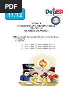 Module in Reading and Writing Q2-Q4 Week 1