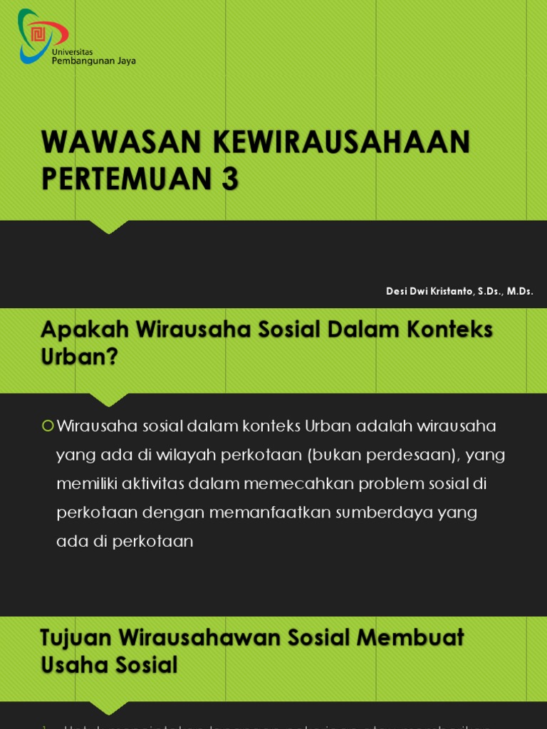 Wawasan Kewirausahaan Pertemuan+3 | PDF