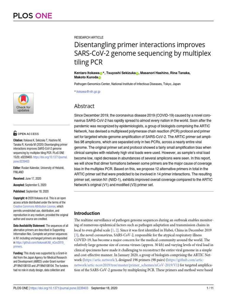 Disentangling Primer Interactions Improves SARSCoV2 Genome Sequencing