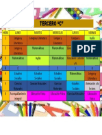 Horario de Clases Tercero