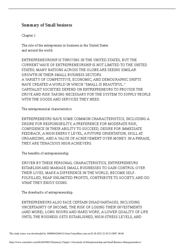 summary-chapter-1-essentials-of-entrepreneurship-and-small-business