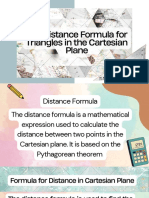 The Distance Formula For Triangles in The Cartesian Plane