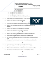 Me 8 Sem Advanced Manufacturing Techniques Winter 2016