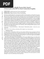 Do NFTS' Owners Really Possess Their Assets? A First Look at The Nft-To-Asset Connection Fragility