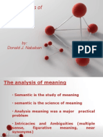 The Analysis of Meaning