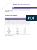 SITXINV006 Stock Inventory Form v1.0