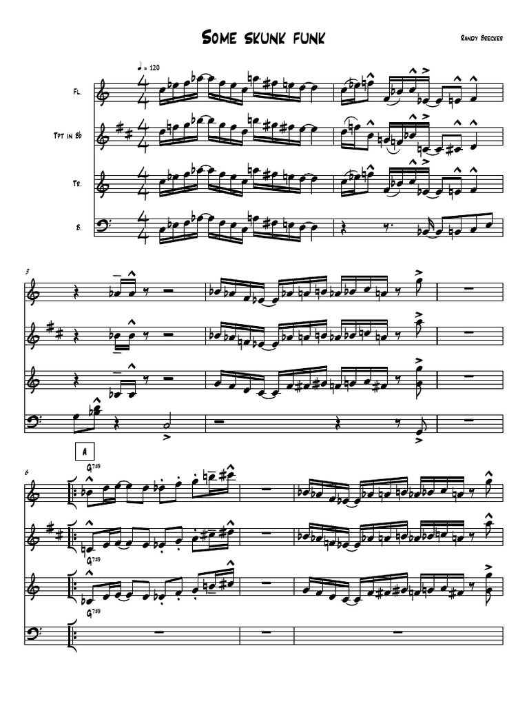 Some Skunk Funk Score Temp | PDF