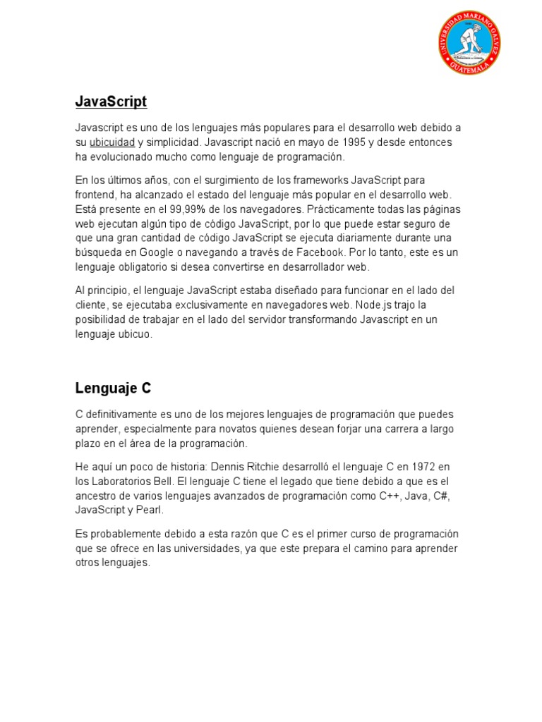 Lenguajes de Programacion | PDF | Java (lenguaje de programación ...