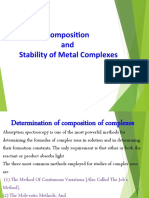 Composition & Stability Metal Complexes