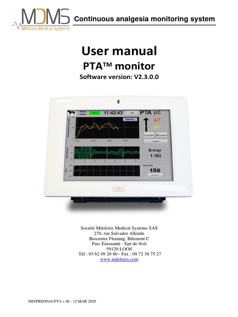 PTA Monitor User Manual for Vets | PDF | License | Ac Power Plugs And ...